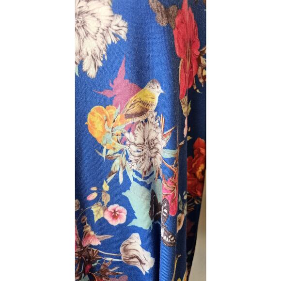 Soft Surroundings Floral Cerulean Paradise‎ Boho Pullover Top Women Size L Blue - Picture 3 of 6